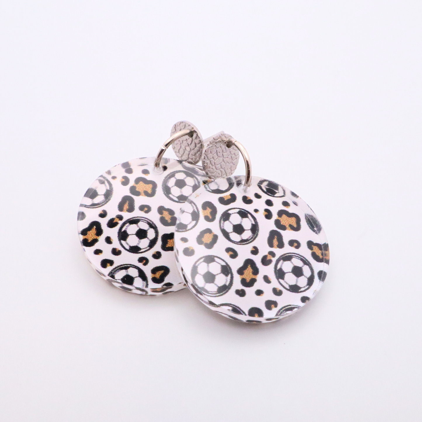 Soccer Acrylic Dangle Earrings