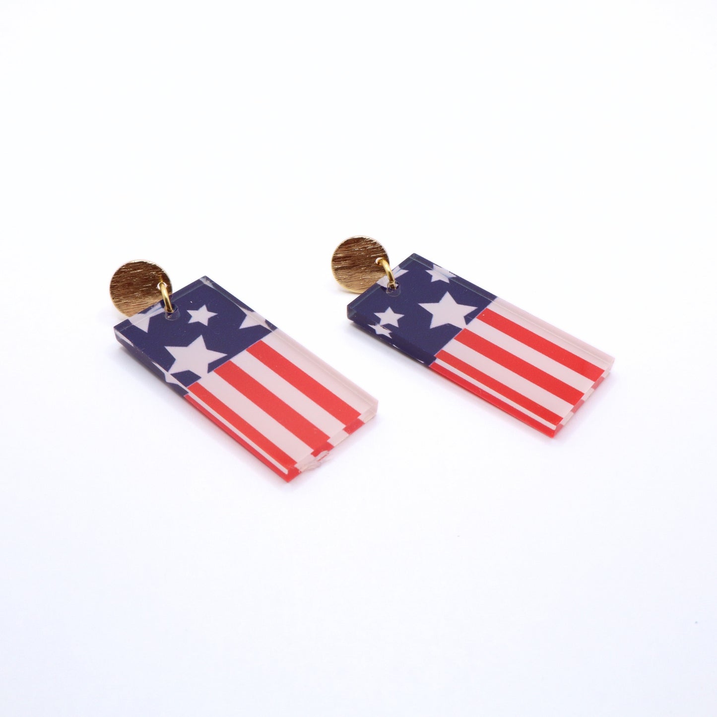 Fourth of July Patriotic Acrylic Earrings
