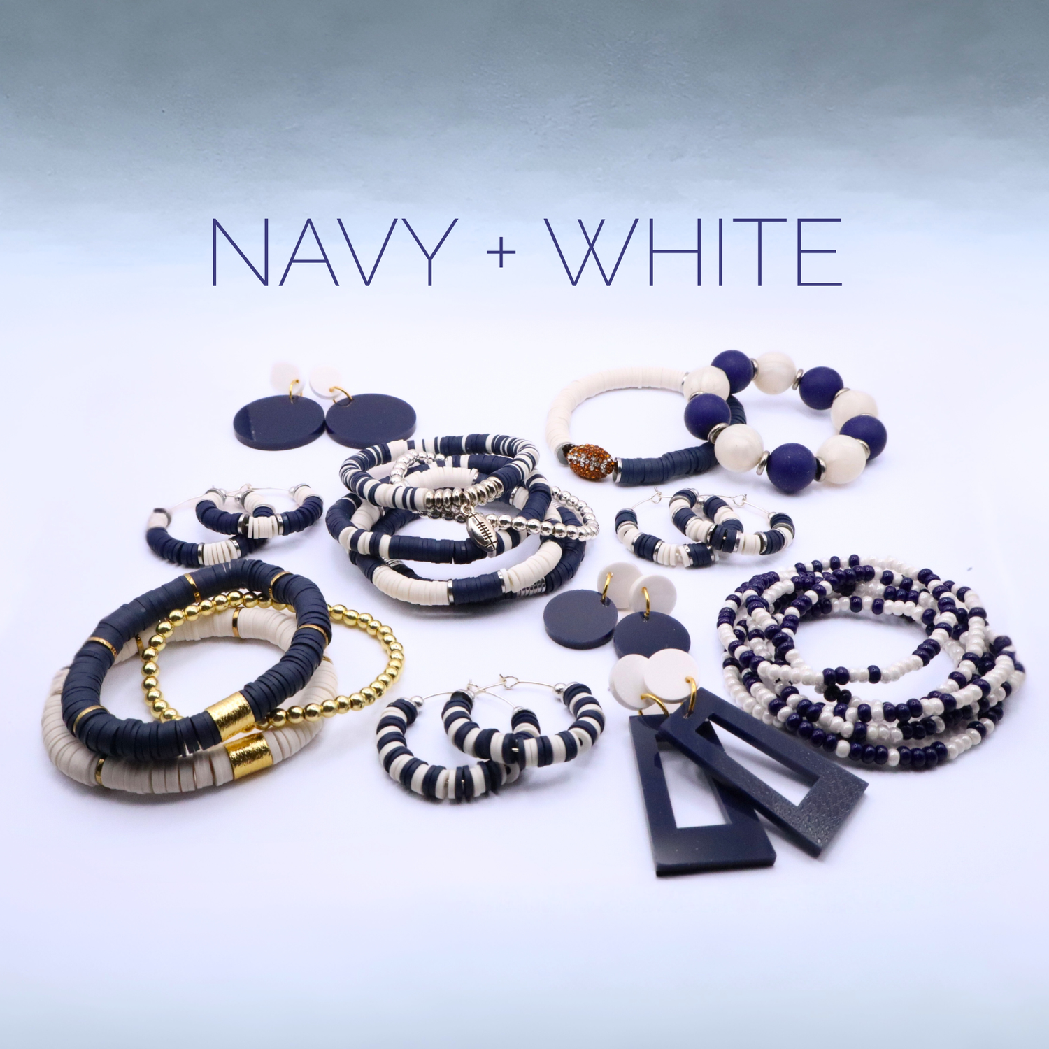 Navy and White Game Day