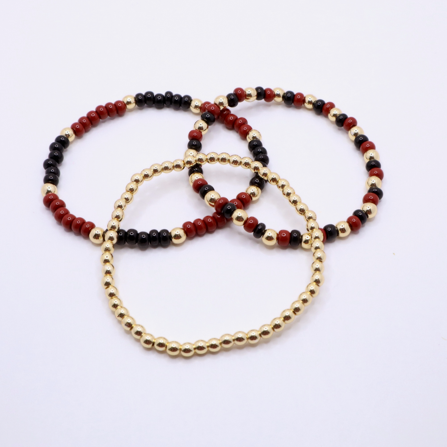 Burgundy and Black Game Day Bracelet Stack | The Classic Game Day Collection