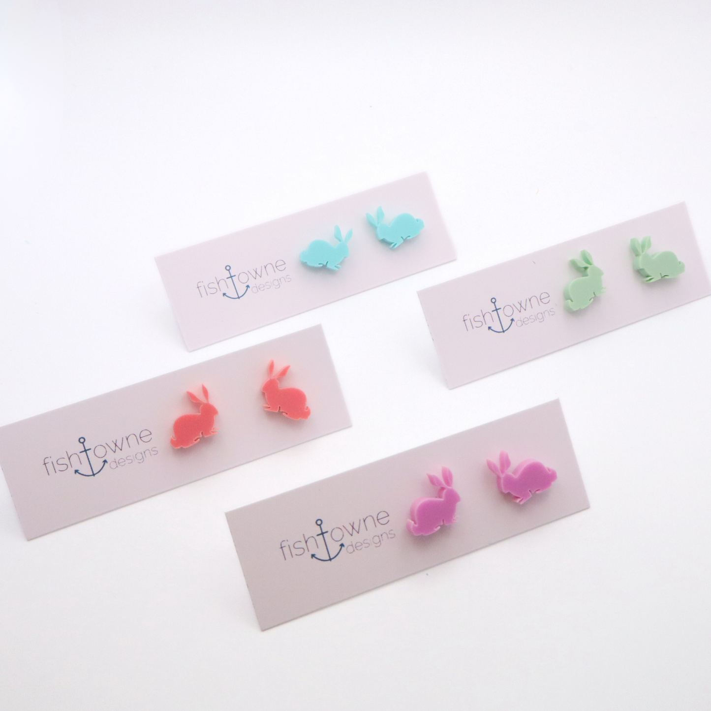 Easter Bunny Acrylic Stud Earrings