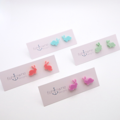 Easter Bunny Acrylic Stud Earrings