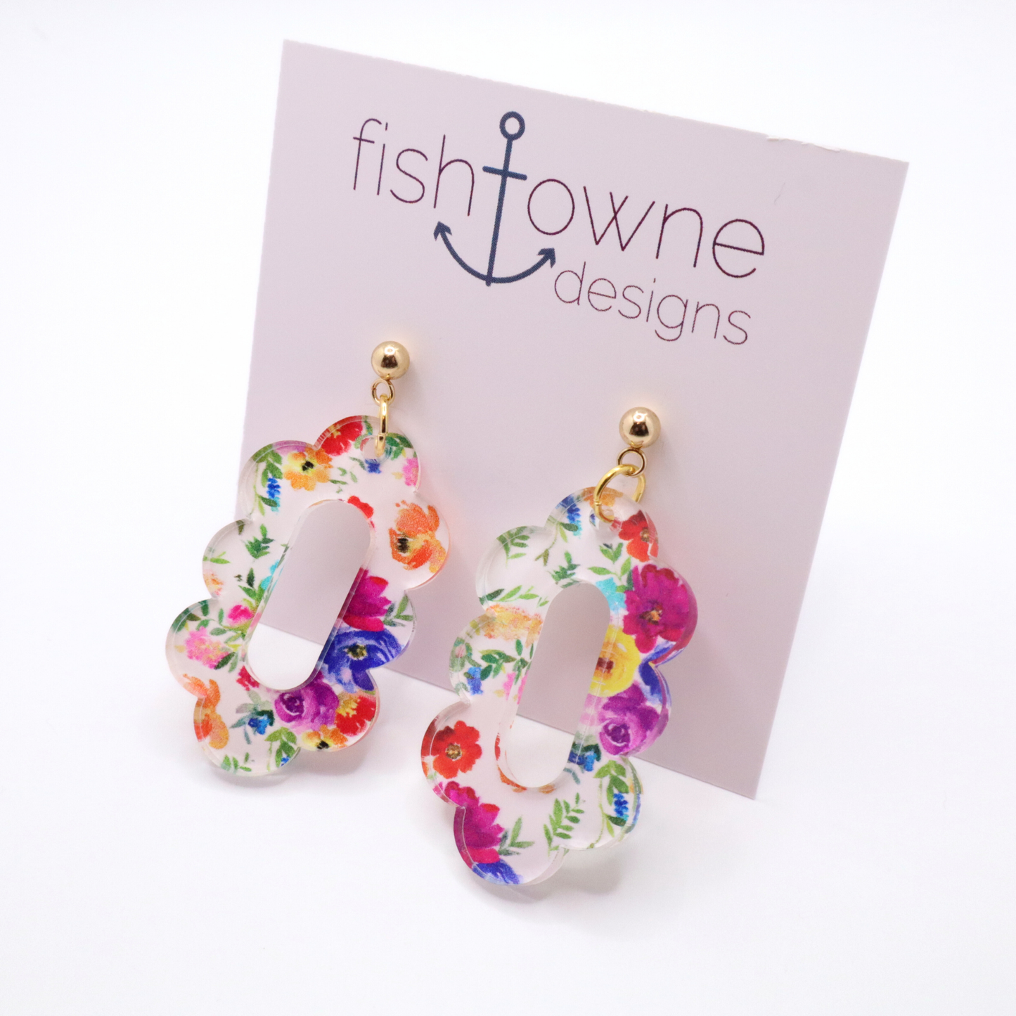 Floral Dangle Drop Earrings | Vibrant Summer Earrings