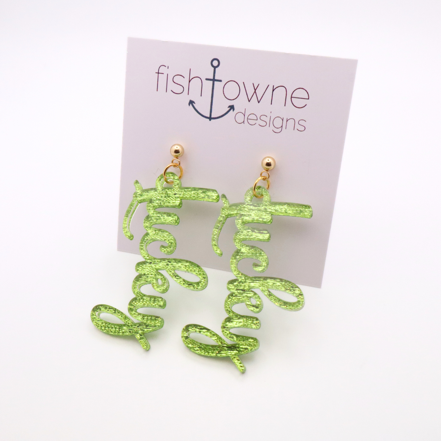 St. Patrick's Day "Lucky" Acrylic Earrings | Seasonal Statement Jewelry