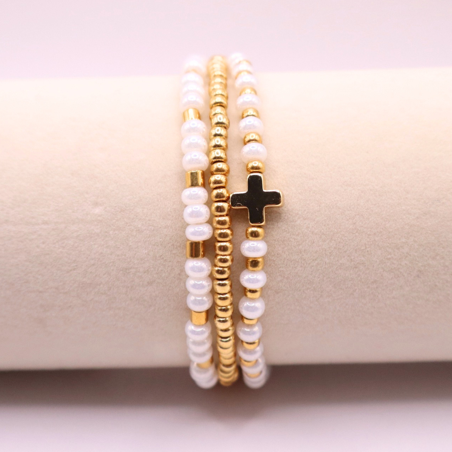 The Anchored in Faith Stack | Sunbleached White