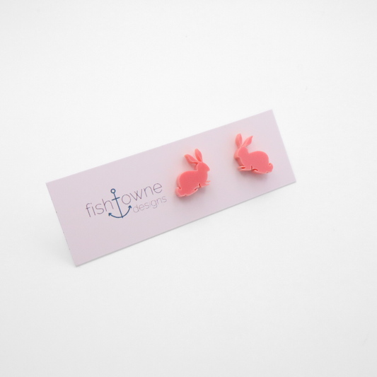 Easter Bunny Acrylic Stud Earrings