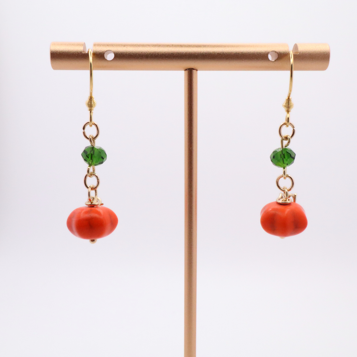 Halloween Pumpkins, Handmade Beaded Pumpkin Earrings – Perfect Fall Accessory