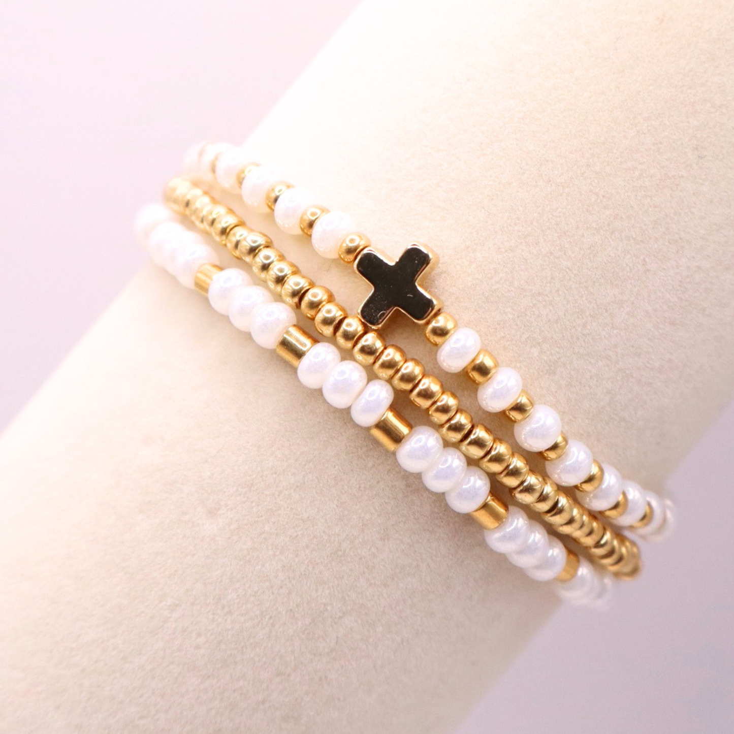 The Anchored in Faith Stack | Sunbleached White