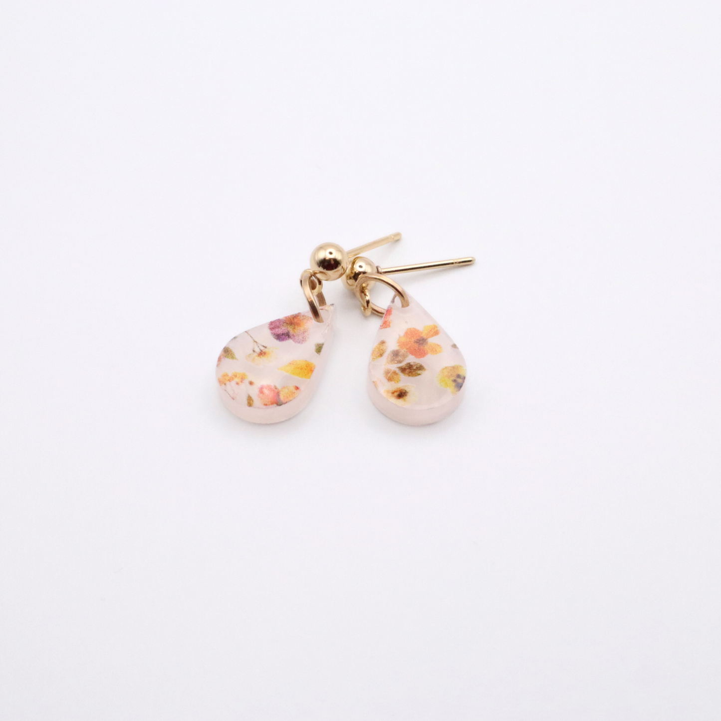 Floral Acrylic Teardrop Earrings