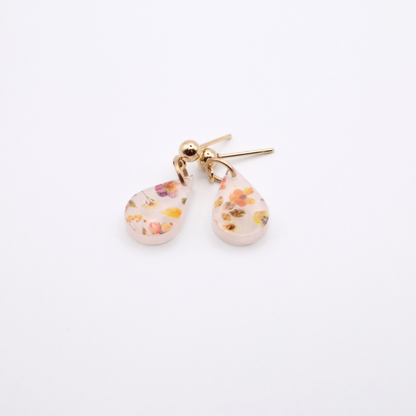 Floral Acrylic Teardrop Earrings