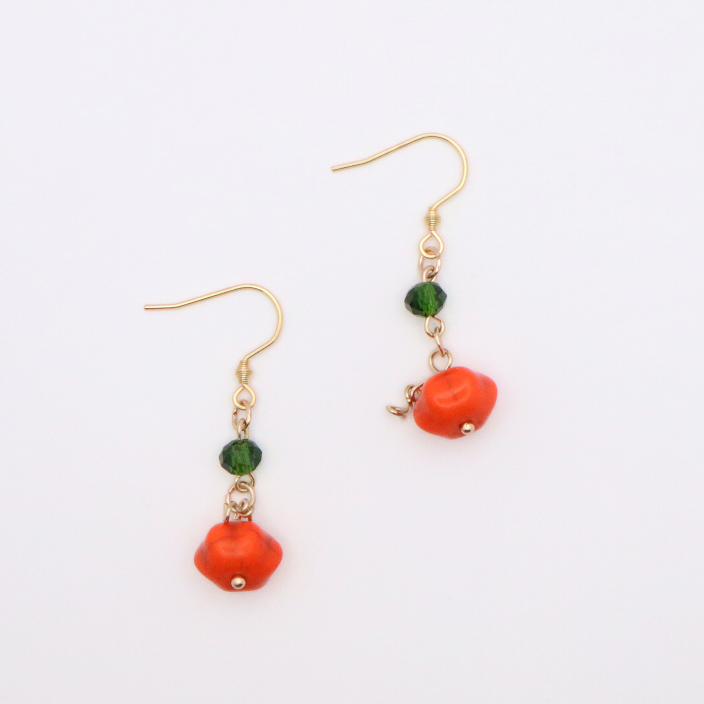 Halloween Pumpkins, Handmade Beaded Pumpkin Earrings – Perfect Fall Accessory