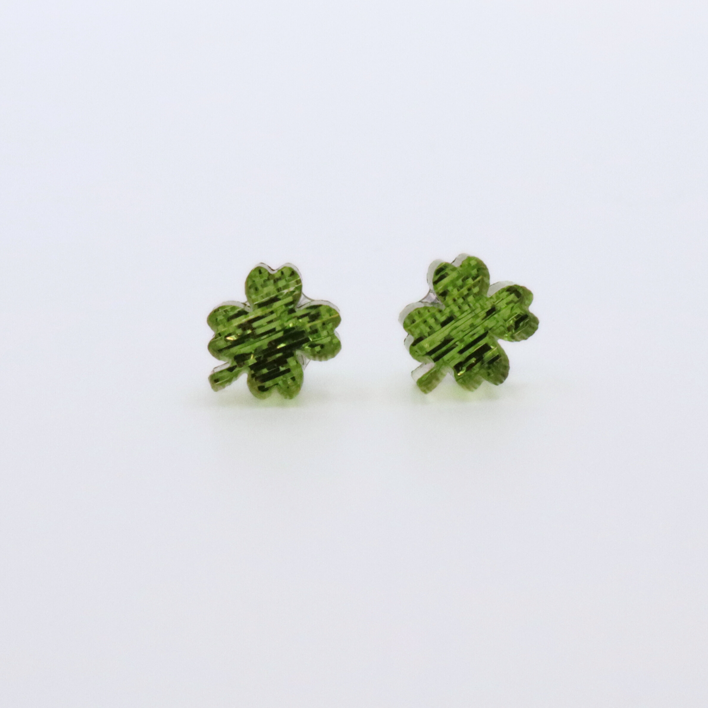 Four-Leaf Clover Acrylic Stud Earrings