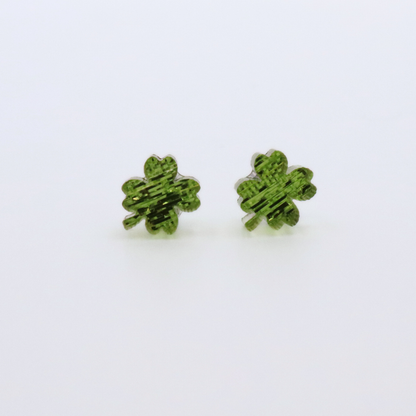 Four-Leaf Clover Acrylic Stud Earrings
