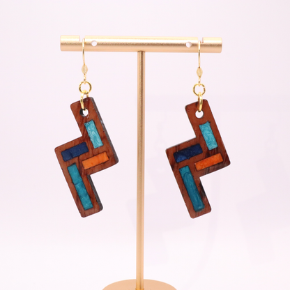 Wood and Resin Whimsical Dangles