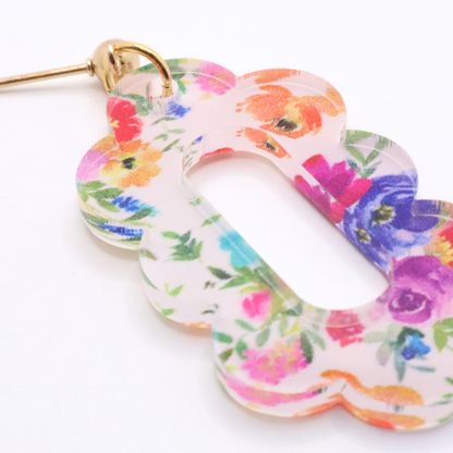 Floral Dangle Drop Earrings | Vibrant Summer Earrings