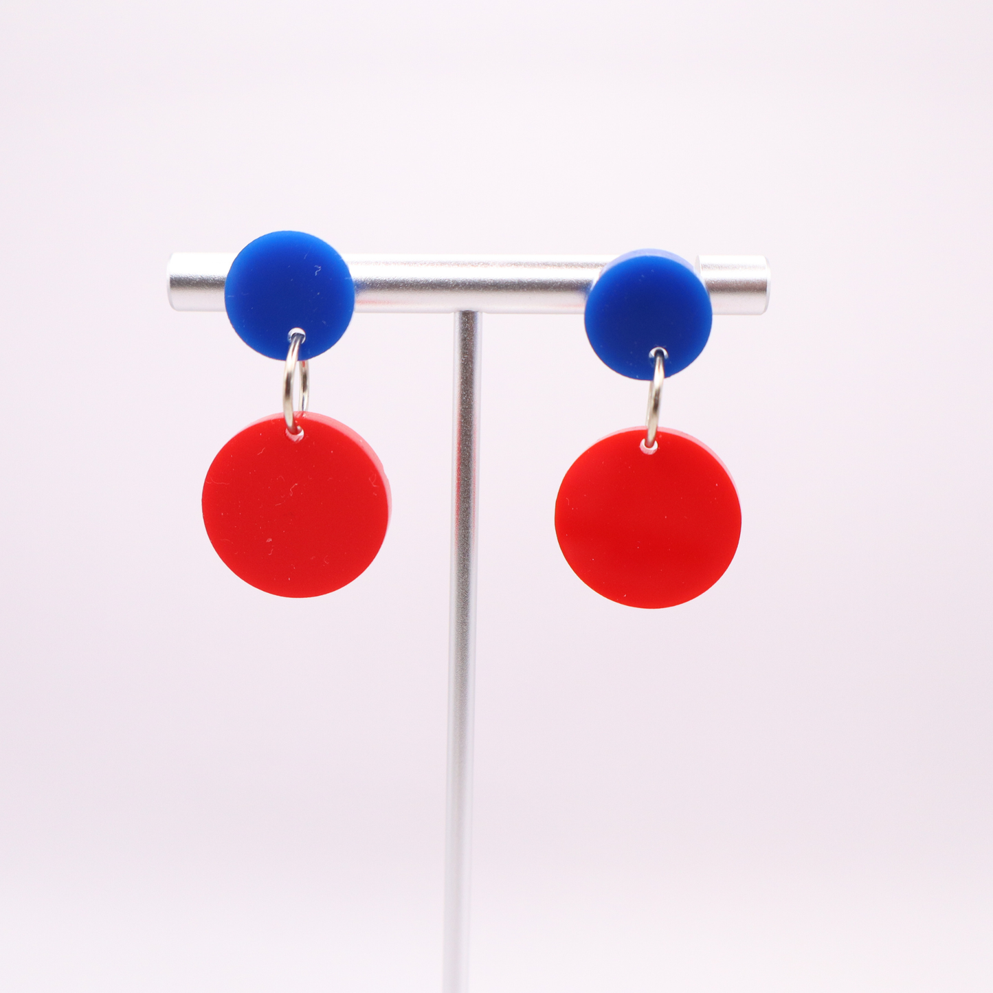 Red and Blue Acrylic Game Day Earrings