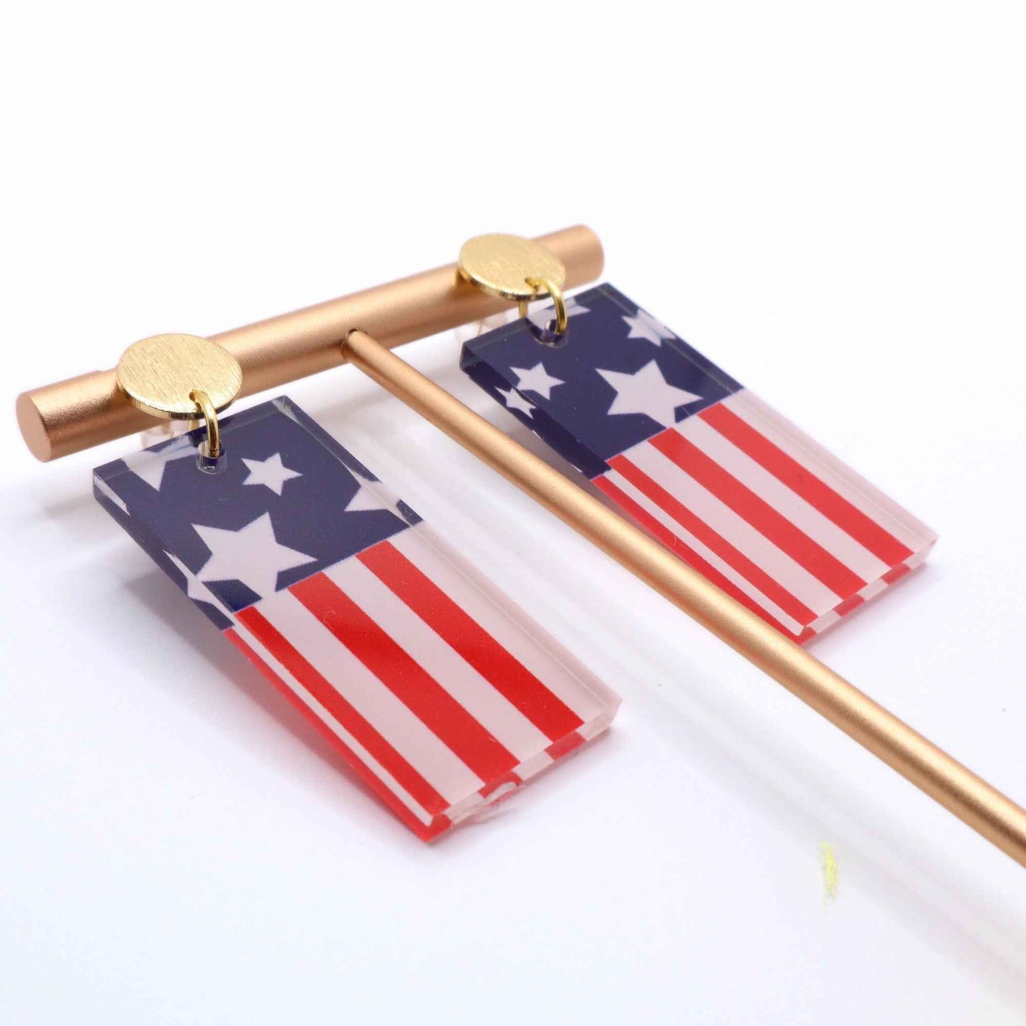 Fourth of July Patriotic Acrylic Earrings