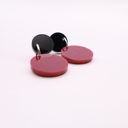 Maroon and Black Acrylic Game Day Earrings