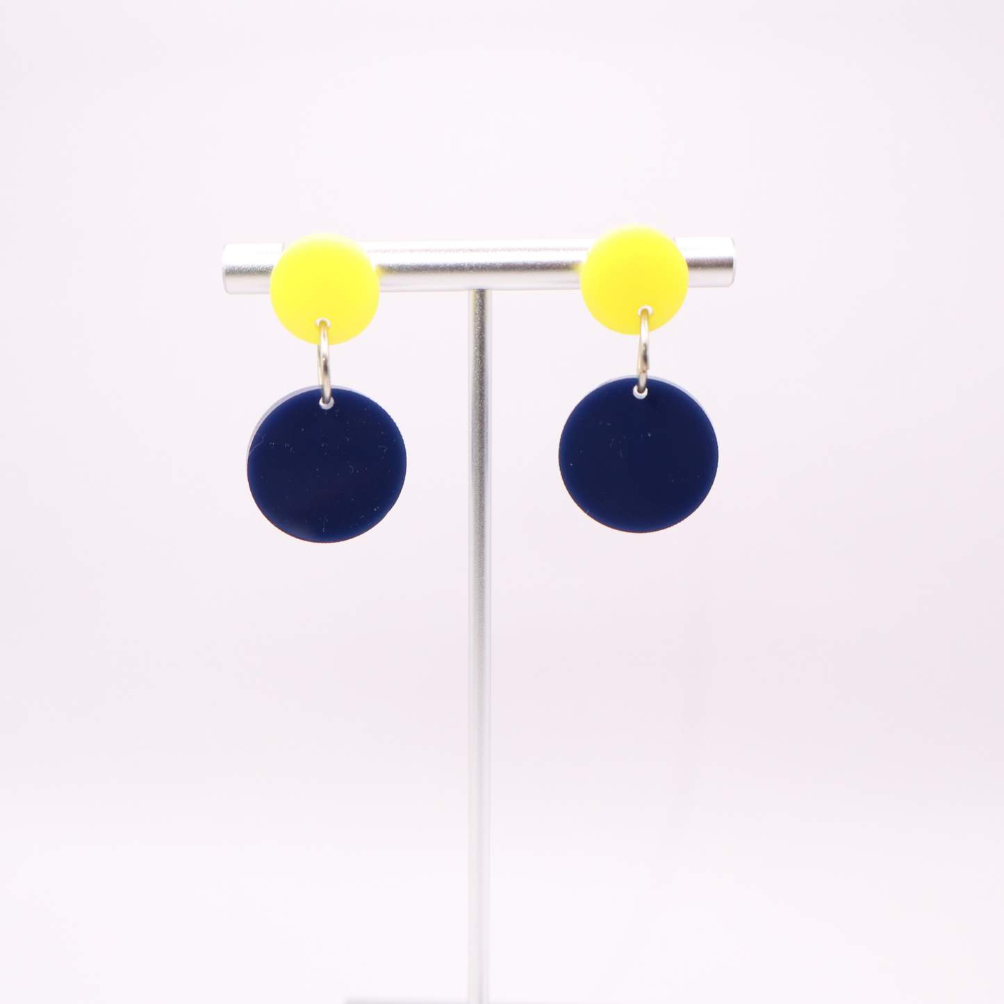 Navy Blue and Yellow Acrylic Game Day Earrings