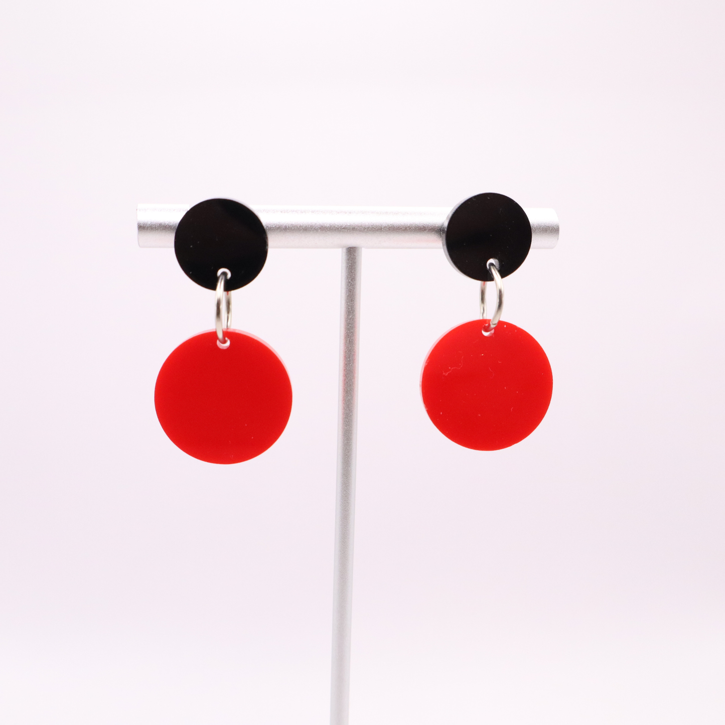 Red and Black Acrylic Game Day Earrings