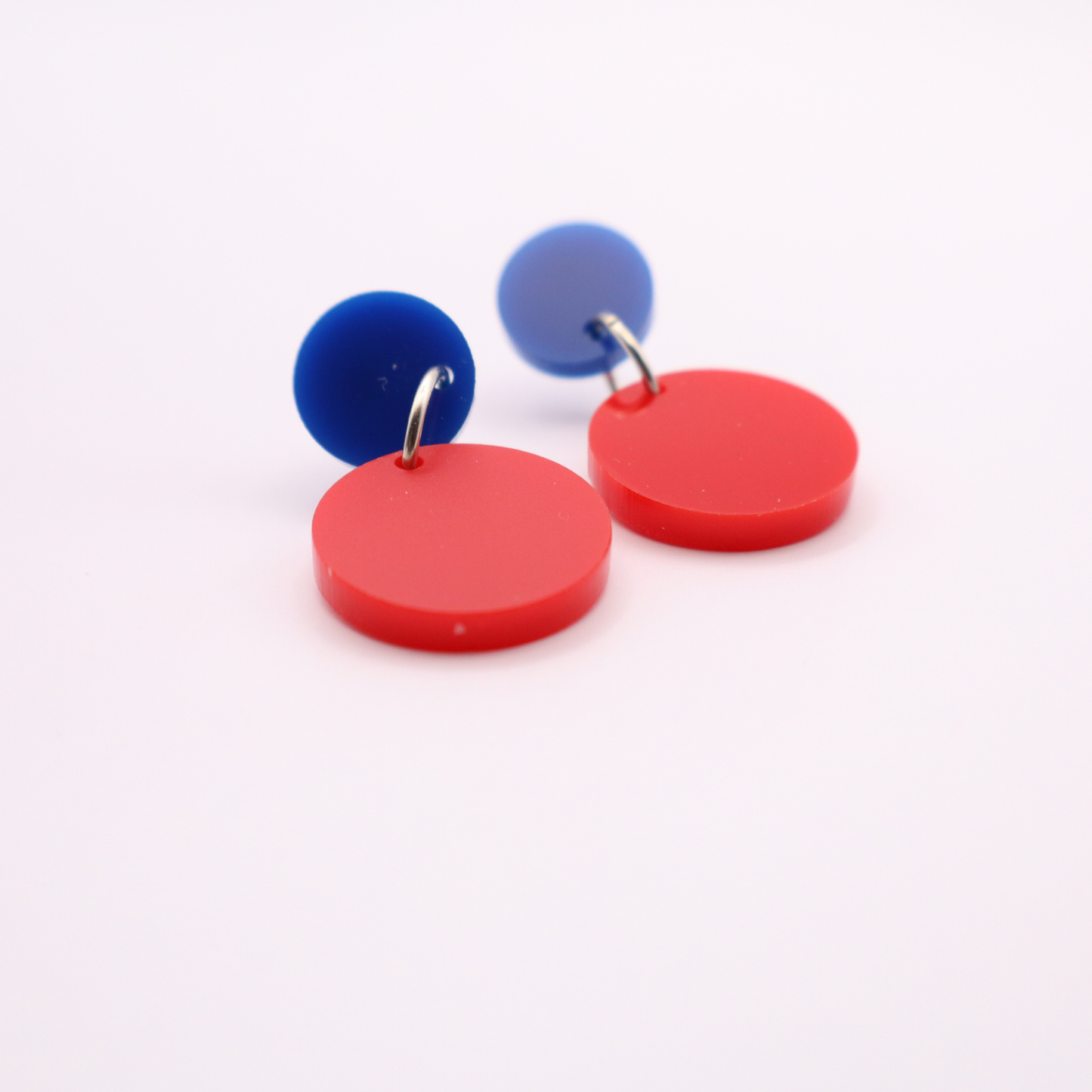 Red and Blue Acrylic Game Day Earrings