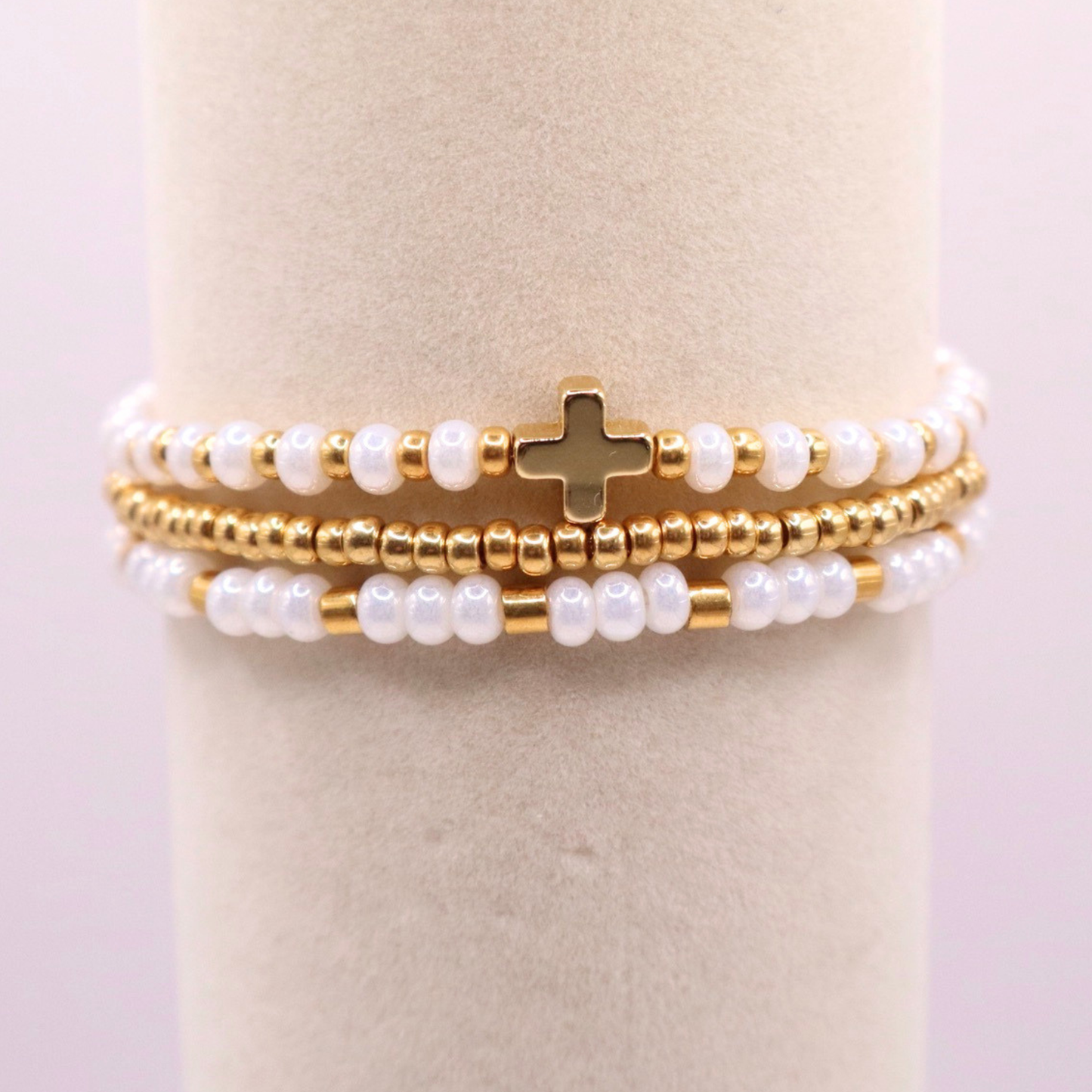 The Anchored in Faith Stack | Sunbleached White
