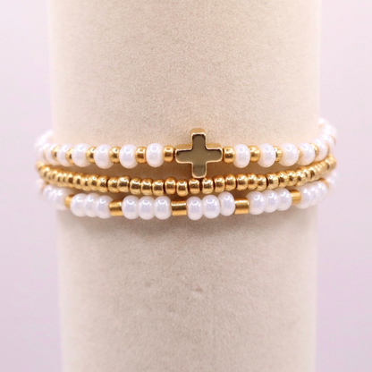 The Anchored in Faith Stack | Sunbleached White