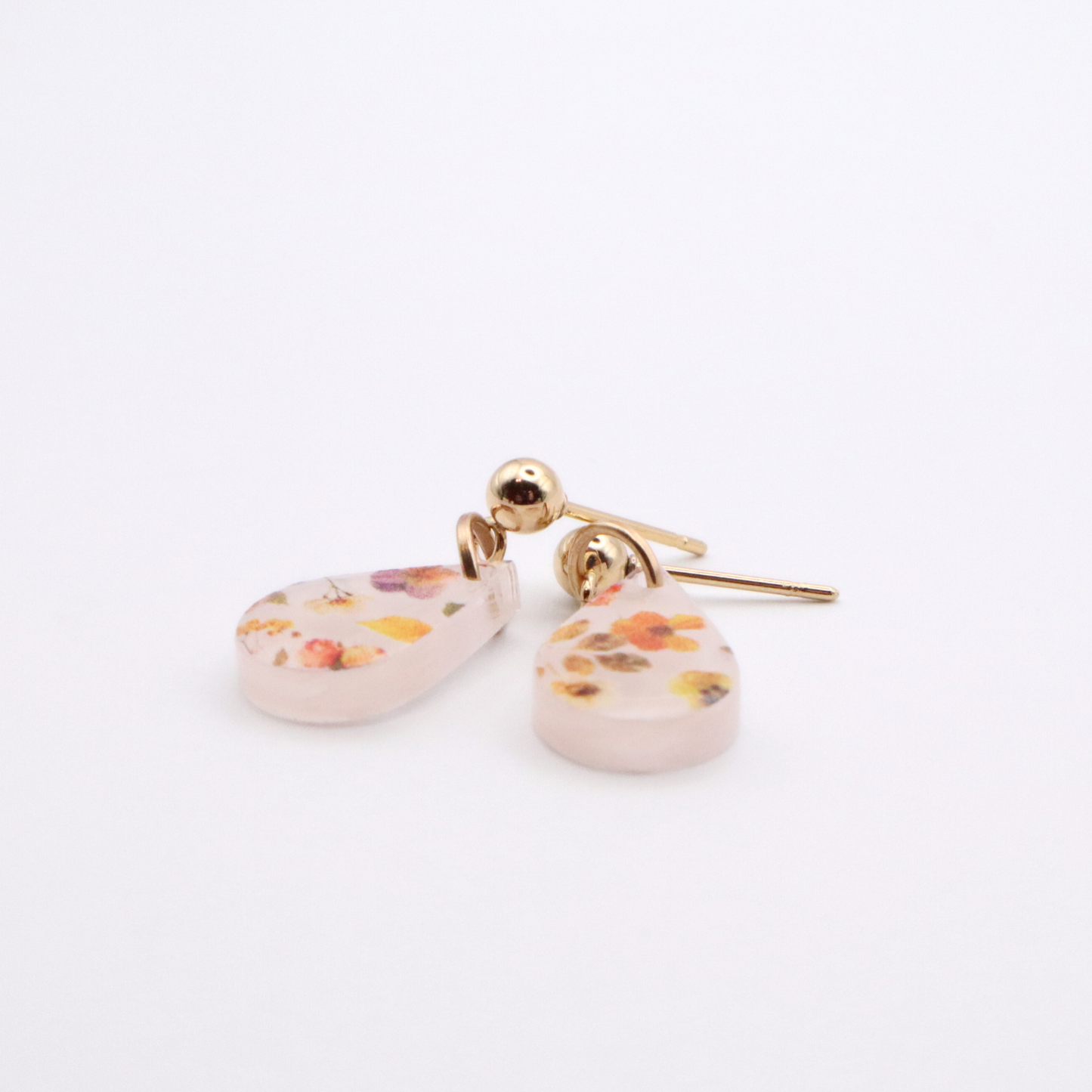 Floral Acrylic Teardrop Earrings