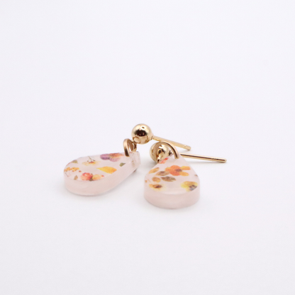 Floral Acrylic Teardrop Earrings