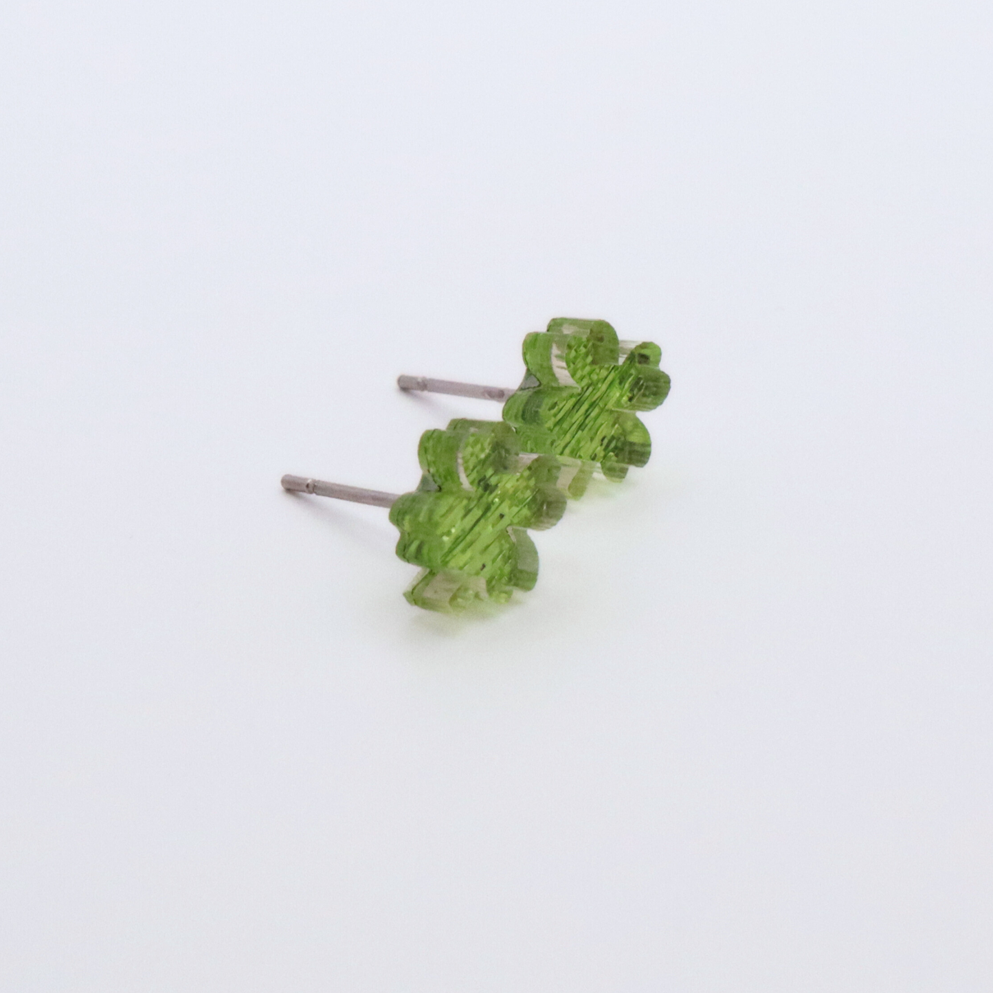 Four-Leaf Clover Acrylic Stud Earrings