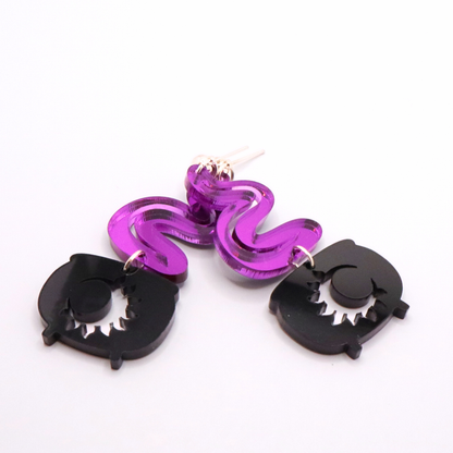 Witch’s Cauldron Halloween Acrylic Earrings