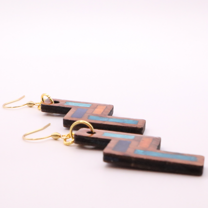 Wood and Resin Whimsical Dangles