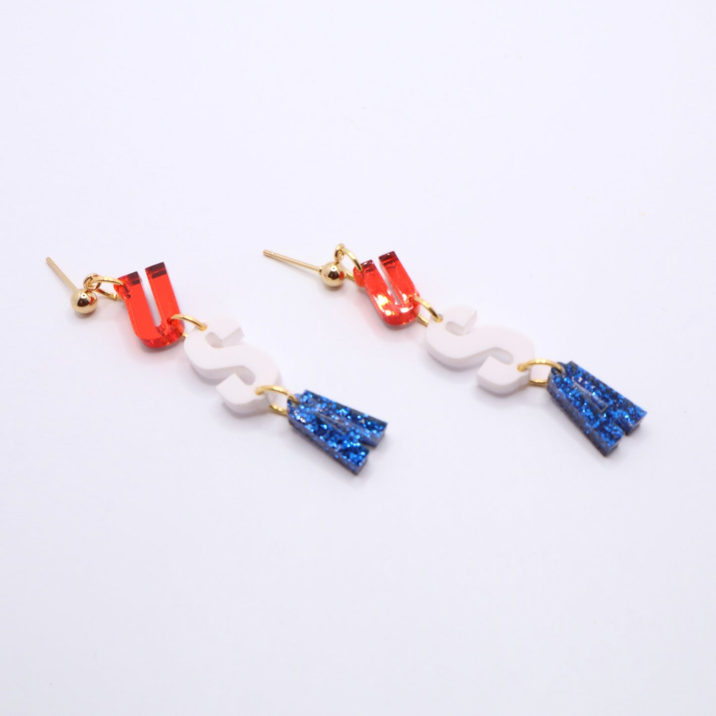 USA July Fourth Acrylic Earrings