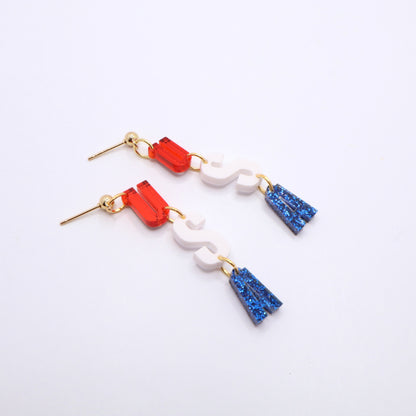 USA July Fourth Acrylic Earrings