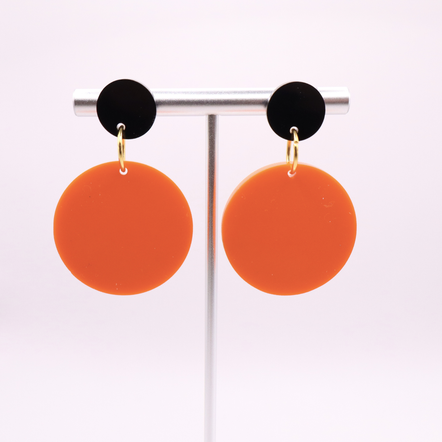 Orange and Black Acrylic Game Day Earrings