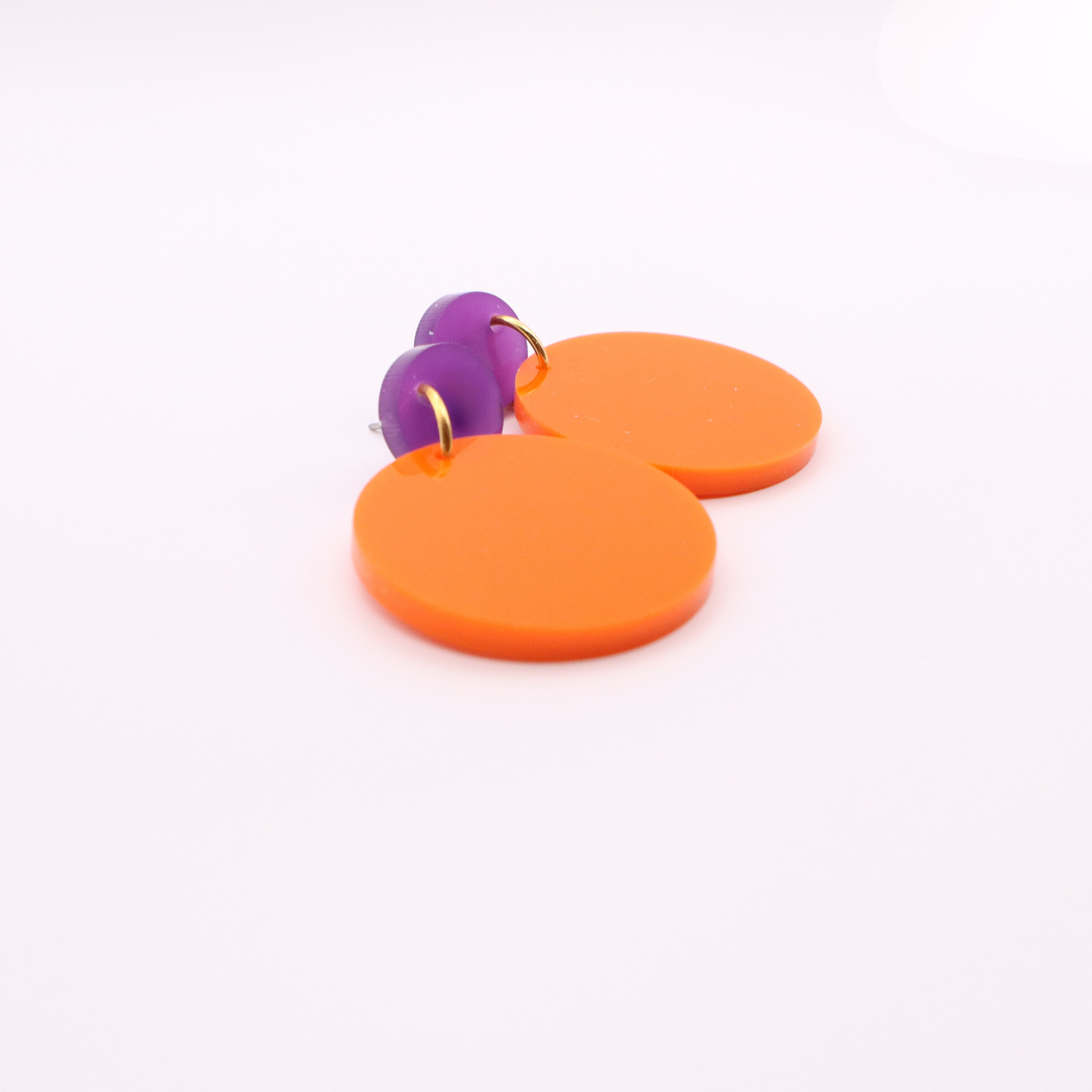 Orange and Purple Acrylic Game Day Earrings