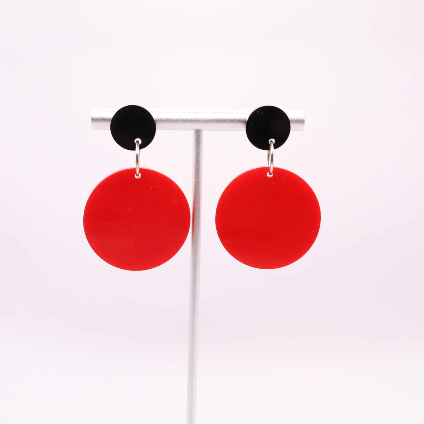 Red and Black Acrylic Game Day Earrings
