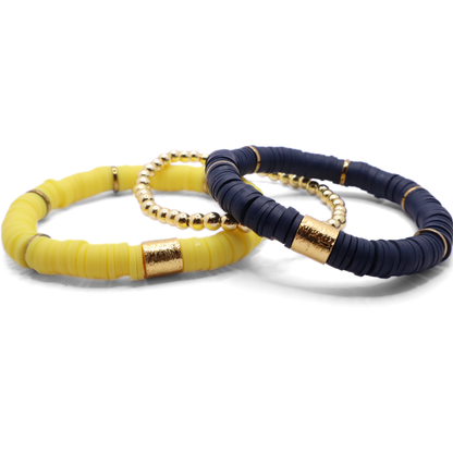 Navy Blue and Yellow Game Day Stack