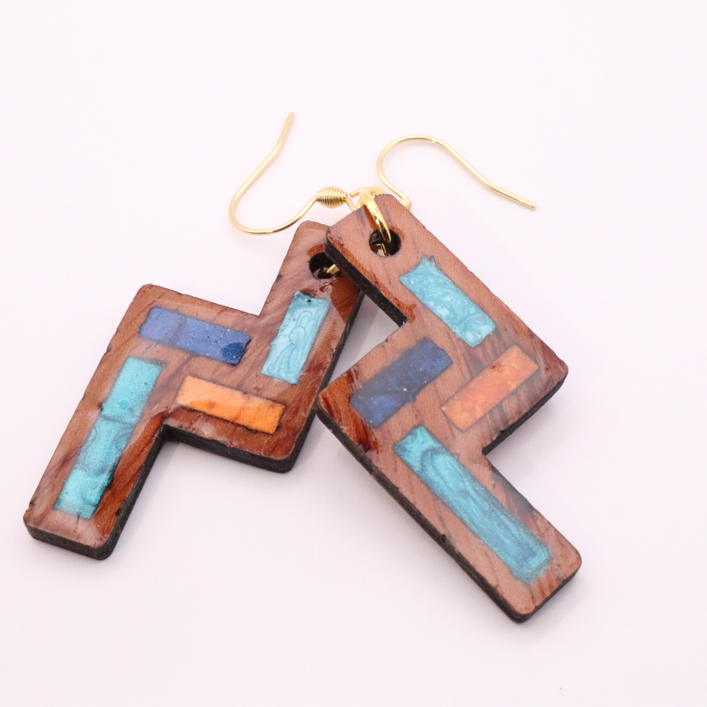 Wood and Resin Whimsical Dangles