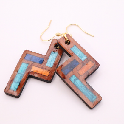 Wood and Resin Whimsical Dangles
