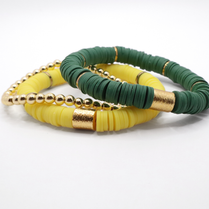 Green and Yellow Game Day Stack