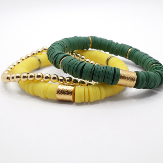 Green and Yellow Game Day Stack