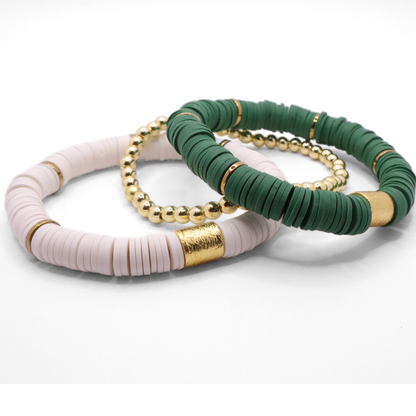 Green and White Game Day Stack