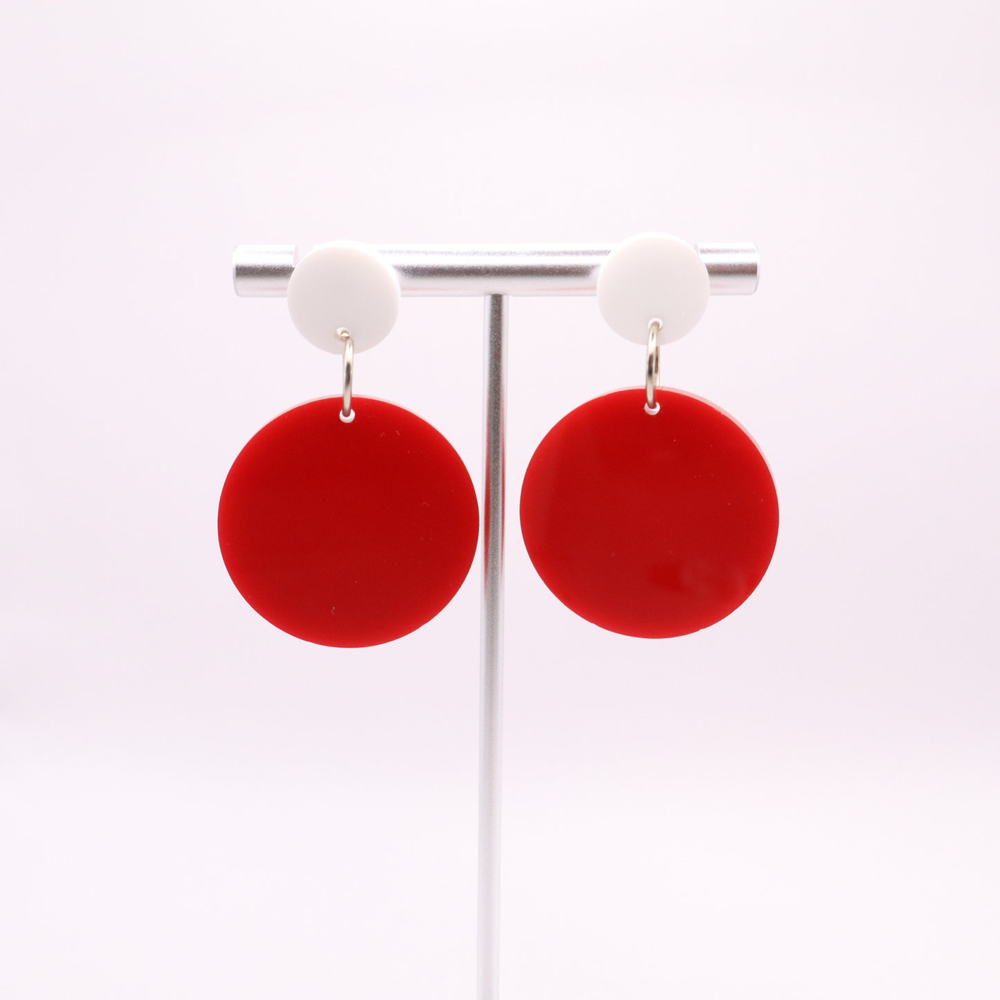 Red and White Acrylic Game Day Earrings