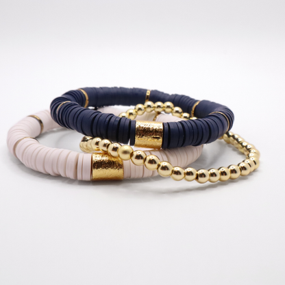 Navy Blue and White Game Day Stack