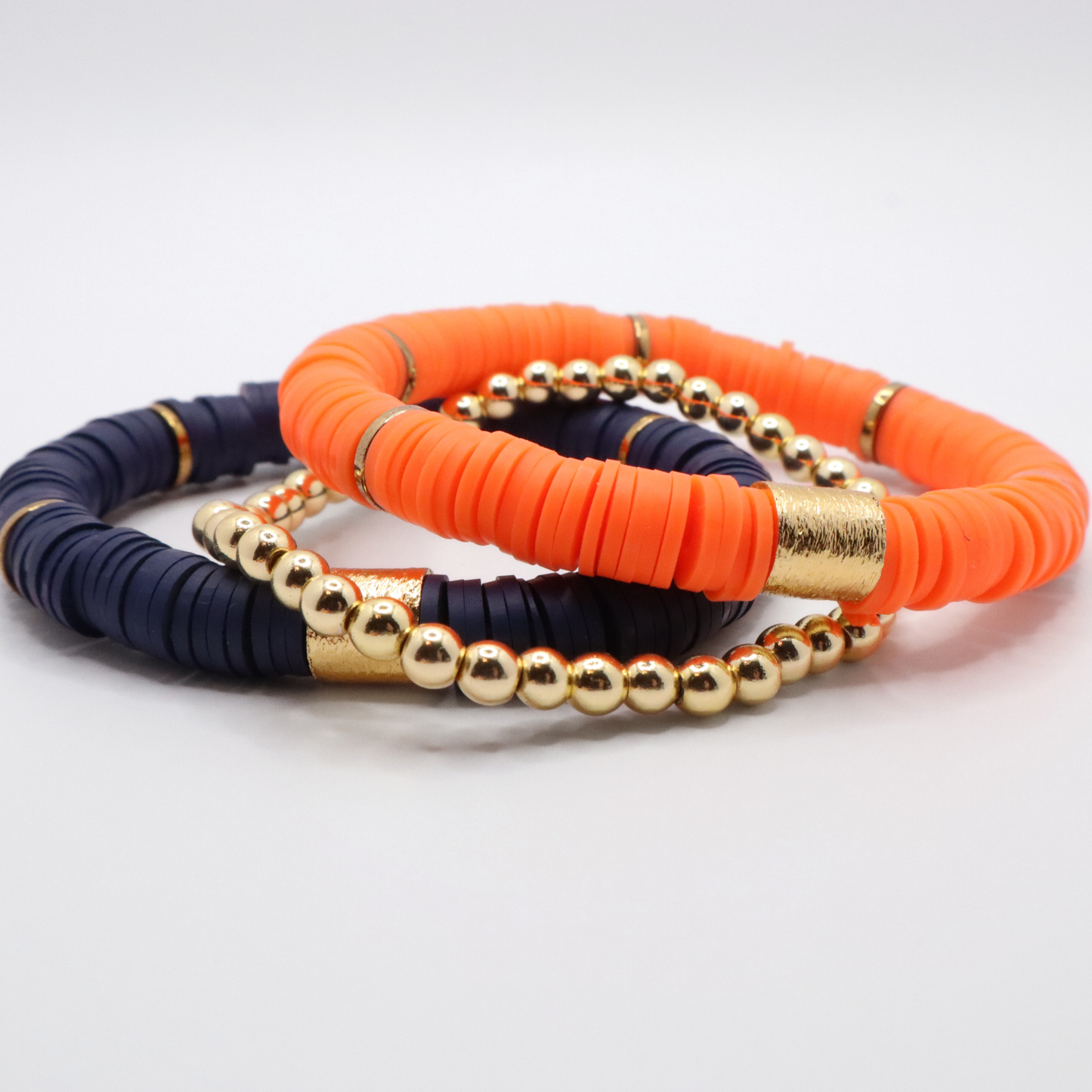 Navy Blue and Orange Game Day Stack