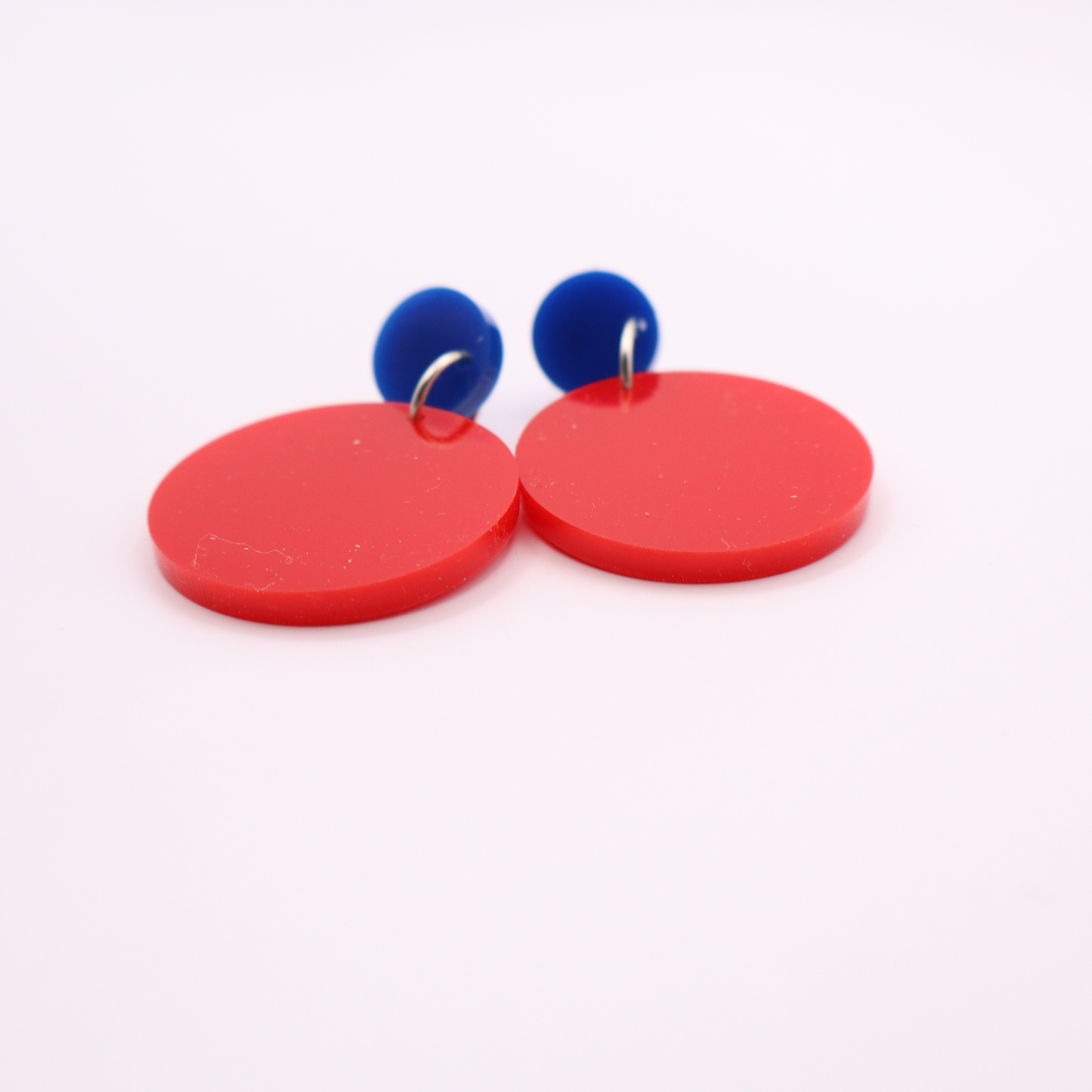 Red and Blue Acrylic Game Day Earrings