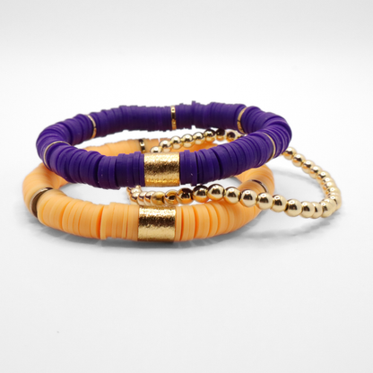 Purple and Gold Game Day Stack