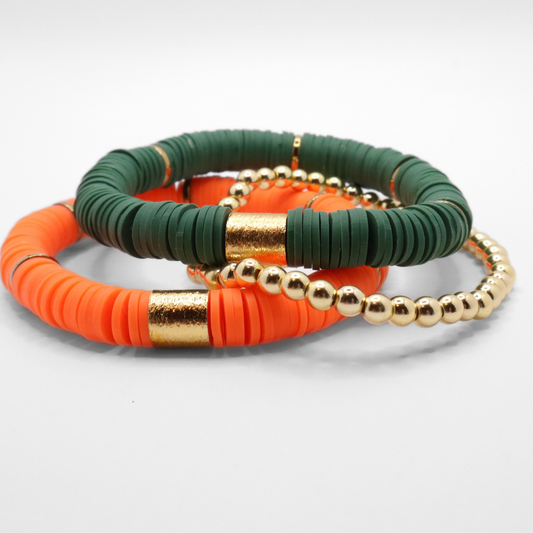 Green and Orange Game Day Stack