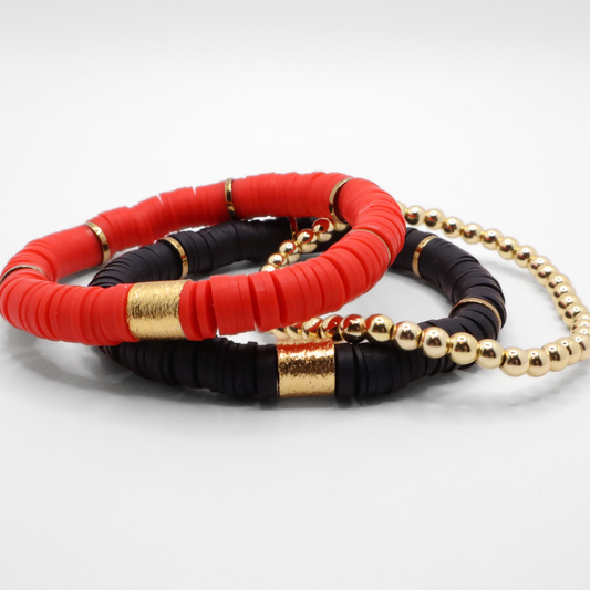 Red and Black Game Day Stack